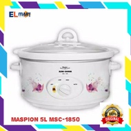 Slow Cooker 5 Liter Ceramic MASPION MSC 1850 - MSC1850 Slow Cooker 5L Original