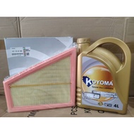 BMW 5/X1/Z series F07/F10/F11/F18/E84/E89-N52N/N20 13717582908 AIR FILTER + KOYOMA 10W40 SEMI SYNTHE