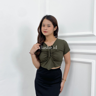 XOXO Atasan Rib Casual Kekinian OOTD by Clashe