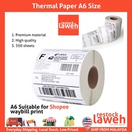 A6 Thermal Paper /  A6 Thermal Sticker / Airway Bill Sticker / Thermal paper Label Sticker  [RESTOCK