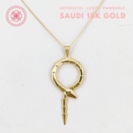 COD PAWNABLE 18k Saudi Gold Luxurious Half Serpenti Viper Necklace