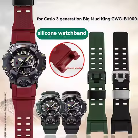 GPW-1000 Resin rubber watchband For G-SHOCK Casio third-generation Big Mud King GWG-B1000 Men's watc