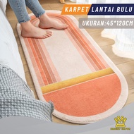 Bright Crown Karpet Lantai Bulu Bedroom Mat Karpet Keset Panjang Lembut Alas Kaki Anti Slip 45x120cm