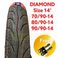 Tayar BUNGA MAXXIS DIAMOND Tyre Cheetah 14" Tubeless Tyre CTH 72 70/90-14 80/90-14 90/90-14