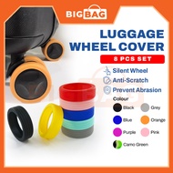 8Pcs Silicone Luggage Wheel Cover Luggage Wheel Protector Luggage Wheel Rubber Getah Roda Luggage Ro