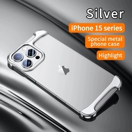 เคสสำหรับไอโฟนโทรศัพท์อะลูมินัมอัลลอย HOCE ไร้กรอบ16 15 Pro Max เคส16Pro 2 In 1กันกระแทกโลหะ TPU ไม่