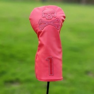 [11GOLF] Golf Wood Head cover for Driver (1Pcs.) ปลอกหุ้มหัวไม้กอล์ฟ MT-D08 ลายกะโหลกแดง