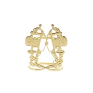 全新未使用愛馬仕 Bride de Gala 金屬金色絲巾戒指 0577 [二手] 愛馬仕