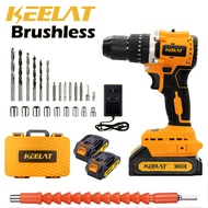 KEELAT KCD007 20V Brushless Drill impact Drill electric drill With Hammer Cordless Impact Drill Screwdriver Wall drill