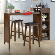 American-Style Solid Wood Bar Counter For Home Living Room Small Bar Open Sideboard Wine Cabinet Int