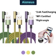 IPHONE Data Cable MFi 2iphone.4A Fast Charging Charger Cable 1M Lightningiphone/2M Right angle Desig