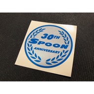 Spoon 30th Anniversary Sticker Car