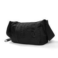 黑色尼龍斜挎包男款 字母刺繡單肩包側背包女