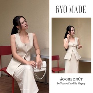 [NEW] GYOMADE 2-button office women's vest made of high-quality Twill Van with elegant form | GA122