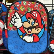 美國 Nintendo Super Mario Bro 孖寶兄弟 藍紅色帆布 童裝 背囊