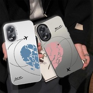 Casing For OPPO A17 A17K A18 A38 A58 A78 A60 4G Luxury Cartoon Accessories Soft Phone Case 2 in 1 Co
