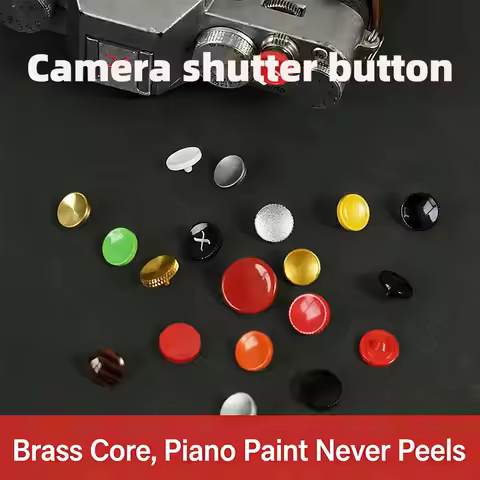 Universal Camera Shutter Release Button Brass Copper Convex Concave for Fujifilm X100V X100F X-T4 XT