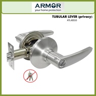 ARMOR Tubular Lever Door Lockset ATL-8310 Privacy Lock Function Stainless Steel
