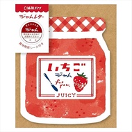 日本 Wa-Life 紙製麵包系列 果醬罐造型信封信紙組/ 草莓果醬