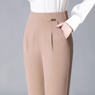 Plus Size Stylish Ice Silk Harlan Pants for Women Summer New High Waist Loose Slimming Thin Casual 9