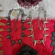 Spiked Rivet Necklace Gothic Grunge Punk Vampire