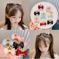 Mini Children's Hair Accessories Ribbon Clips (Mini Crown Ribbon Clips)