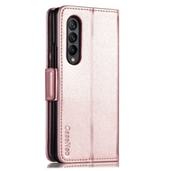 HOCE Bao Da Đựng Điện Thoại Kiểu Khe Cắm Bút Vải Thiều Cho Samsung Galaxy Z Fold 3 4 Z Fold 4 Z Fold
