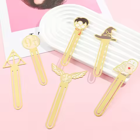 New Style Harry Pott Book Mark Metal Brass Bookmarks for Book Lovers Book fan Collection Stationery 