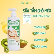 SweetieBoss Dog and Cat Smooth Hair Shower Gel from Natural Pineapple Enzyme - Kiwi Scent - 500ml - 