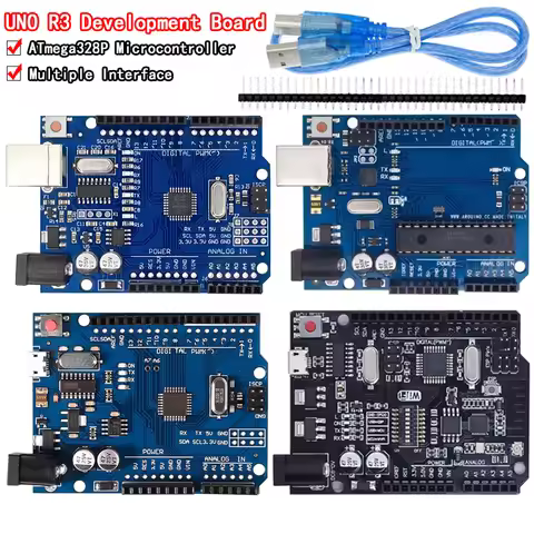 1Set UNO R3 Official Box ATMEGA16U2 / UNO+WiFi R3 MEGA328P Chip CH340G For Arduino UNO R3 Developmen
