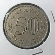 Koin Malaysia 50 Sen Tahun 1967 Kaydate (T181)