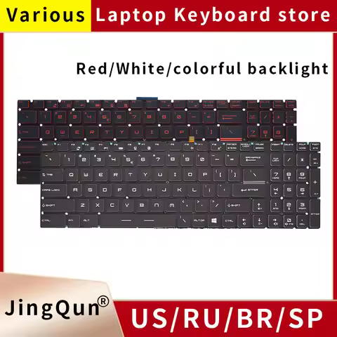 US Russian Laptop Keyboard With Backlight For Msi GT72 GE62VR GL62M 7RD MS-16H2 MS-16J5 MS-16L1 MS-1