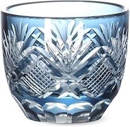 J-kitchens Retro Kiriko Glass Cup, Japanese Sake, Diameter 2.4 x H2.0 inches (60 x 50 mm), 2.4 fl oz