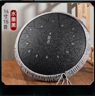 空靈鼓（14寸15音荷花-水墨黑）