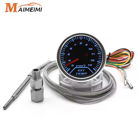 2" 52mm Exhaust Gas Temperature Gauge Auto Car LED EGT Voltmeter Tachometer Turbo Boost Oil Water Te