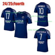 24/25 Pa-ris PSG Fourth Jerseys Kvaratskhelia O.Dembele Hakimi Vitinha Leekang In Barcola Soccer Clo