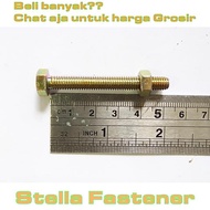 7 pcs M6x50 Nut and Bolt Key 10 Yellow Bolt/ + Key Nuts 10 Yellow Zinc Wholesale Bolts