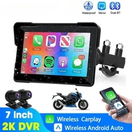 5/7 inch Portable Carplay Motorcycle DVR Navigation IPX7 Waterproof LCD Display For Wireless CarPlay