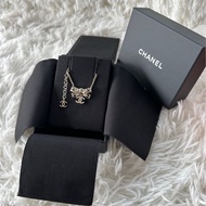 【配件：包裝盒 💕】Chanel 24b 項鍊 蝴蝶結鑽石吊墜 鑽石logo 金色