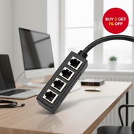 RJ45 Ethernet Splitter 1 Male to 4 Female Adapter for Super Cat5e/Cat6/Cat7 LAN Cable Connectors  Pe