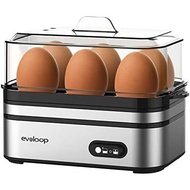 Evoloop Quick Egg Boiler Electric 6 Egg Capacities, Soft Eggs, Medium Cooked Eggs, Boiled Eggs, Egg 