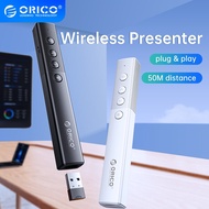 ORICO Presentation Clicker รีโมทคอนโทรลไร้สายพรีเซนเตอร์ USB 2.4GHz PPT การนำเสนอพาวเวอร์พ้อยท์รีโมท