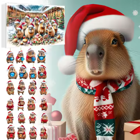 2025 Capybara Advent Calendar Xmas Countdown Calendar Cute Capybara Christmas Ornaments Christmas Tr