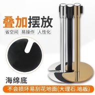 U Stackable Stainless Steel 1.0m Line Barrier Tape Retractable Bank Airport Queue Barrier Cast Iron 