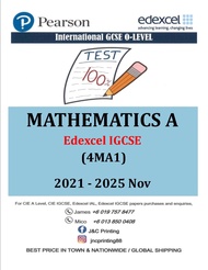 EDEXCEL IGCSE MATHEMATICS A-4MA1 2021-2025 Nov (PAPER 1F2F3H/1H4H/2H) PAST YEAR PAPERS
