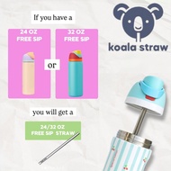 Koala Straw stainless for Owala FreeSip 24oz/32oz, Koala Metal Straw Owala
