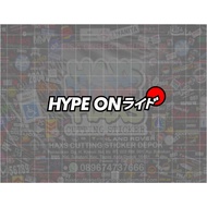 Hype On Ride V2 Cutting Sticker Size 8 Cm for Helmet Visor