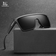 LouisWill Polarized Sunglasses Men Women UltraLight Square Oversized Mirror Sun Glasses Eyewear Fram