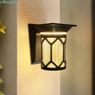 DWAYNE Solar Wall Lights, Waterproof IP54 Rating LED Solar Lamp, Decorative Round/Square Remote Cont