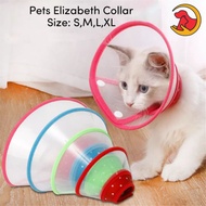 [S-XL] Cat & Dog Neck Cone Collar Anti Lick Surgery Neuter Pet Wound Recovery Elizabeth Fleece Cone 
